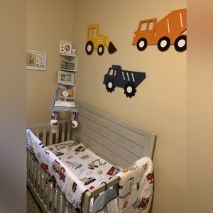 Construction Baby Bedding & Room Decor *Never slept on, used for decoration only